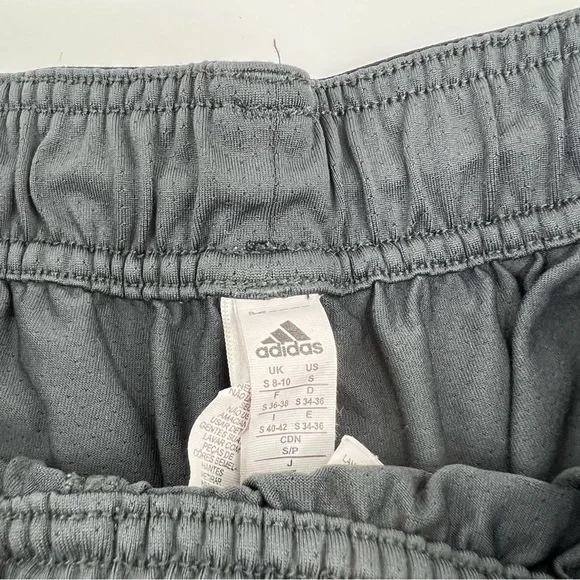 ADIDAS Gray Three Stripe Climalite Shorts - Picture 4 of 4